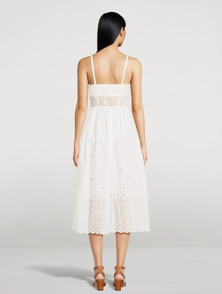 Celestia Eyelet Midi Dress