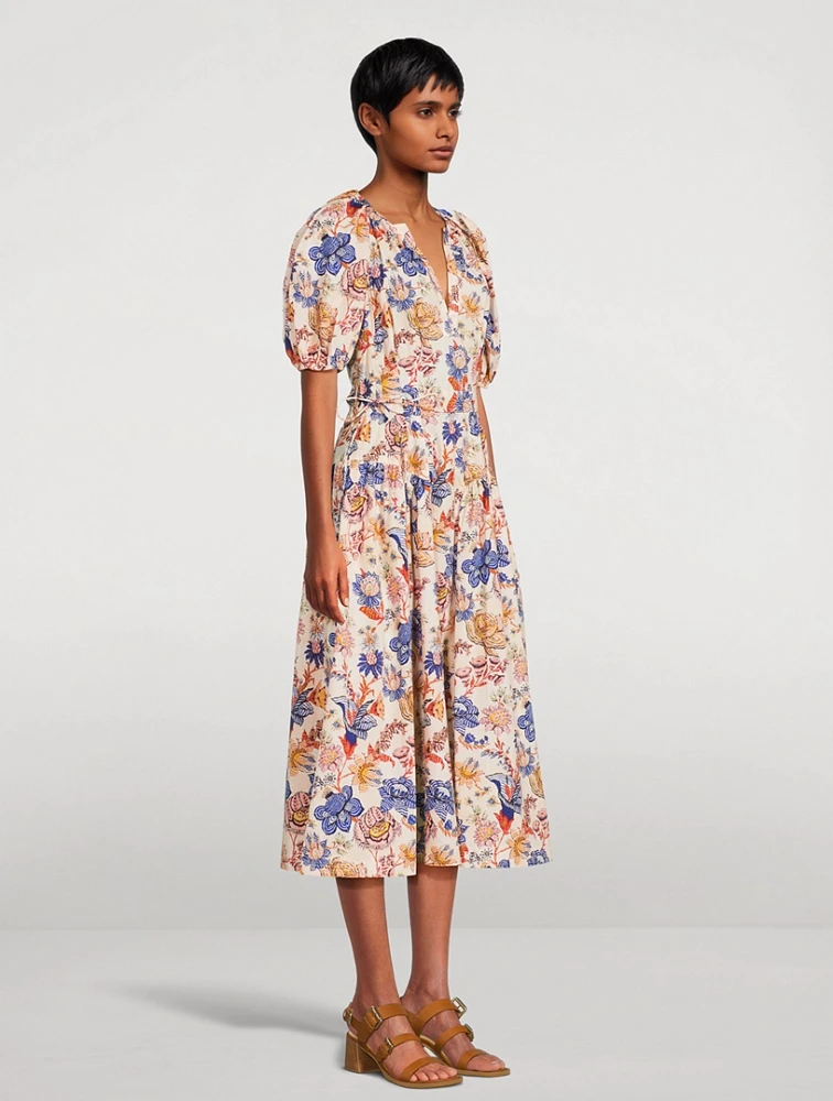 Carina Midi Dress Floral Print