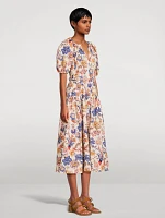 Carina Midi Dress Floral Print