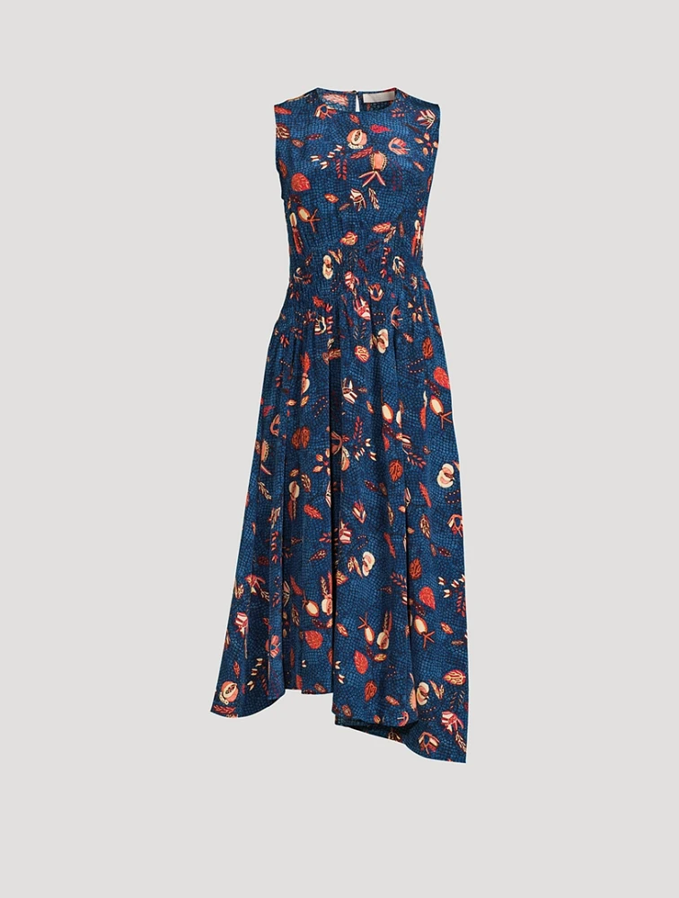 Luca Sleeveless Midi Dress Batik Print