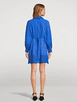 Gemma Eyelet Mini Shirt Dress