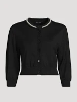 Pearl-Embellished Cardigan