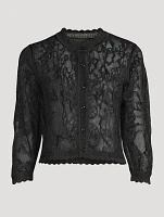 Floral Jacquard Cardigan