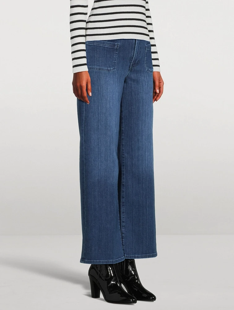 Le Slim Palazzo Wide-Leg Jeans