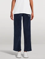 Script Velour Track Pants