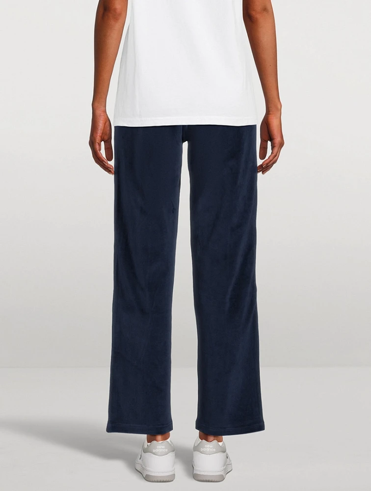Script Velour Track Pants