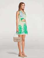 Hibiscus Window Jacquard Cut-Out Mini Dress