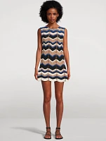 Juni Cotton Crochet Sleeveless Mini Dress