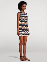 Juni Cotton Crochet Sleeveless Mini Dress