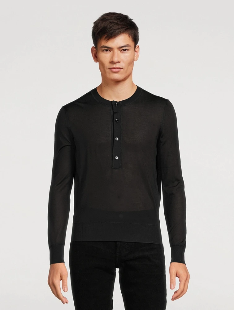 Lightweight Silk Cupro Henley