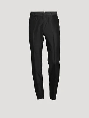 Wool And Silk Faille Pants