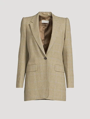 Bemer Single-Breasted Blazer Prince of Wales Print