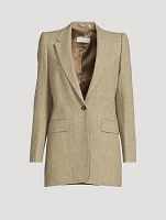 Bemer Single-Breasted Blazer Prince of Wales Print