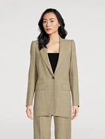 Bemer Single-Breasted Blazer Prince of Wales Print