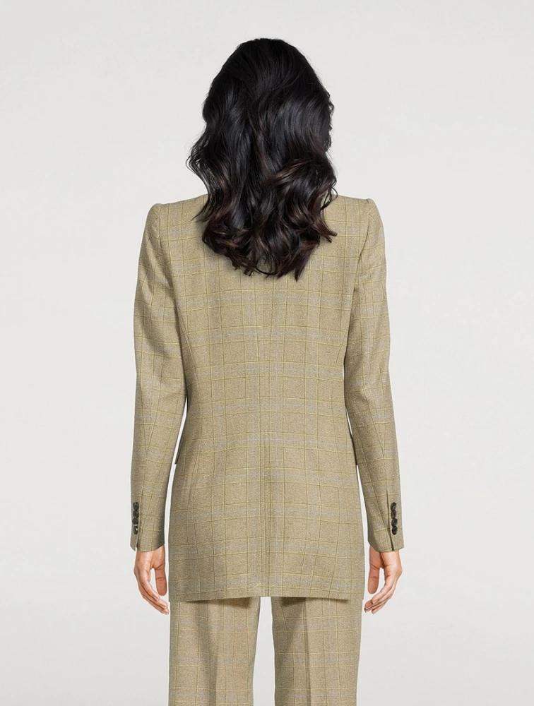 Bemer Single-Breasted Blazer Prince of Wales Print