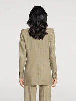 Bemer Single-Breasted Blazer Prince of Wales Print