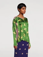 Caias Mixed-Print Blouse
