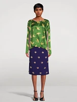 Caias Mixed-Print Blouse