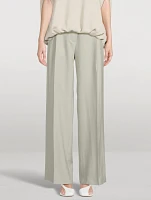 Portia Wide-Leg Wool Tuxedo Trousers