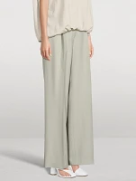 Portia Wide-Leg Wool Tuxedo Trousers