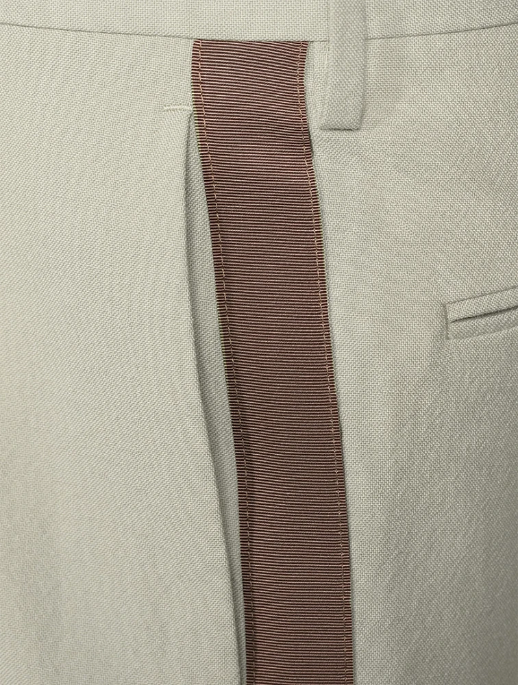 Portia Wide-Leg Wool Tuxedo Trousers