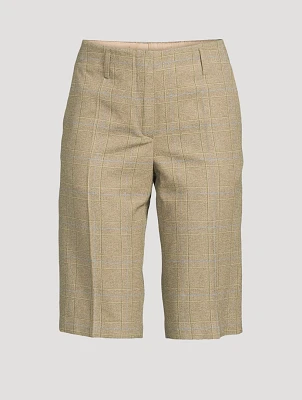 Parchia Prince of Wales Check Bermuda Shorts