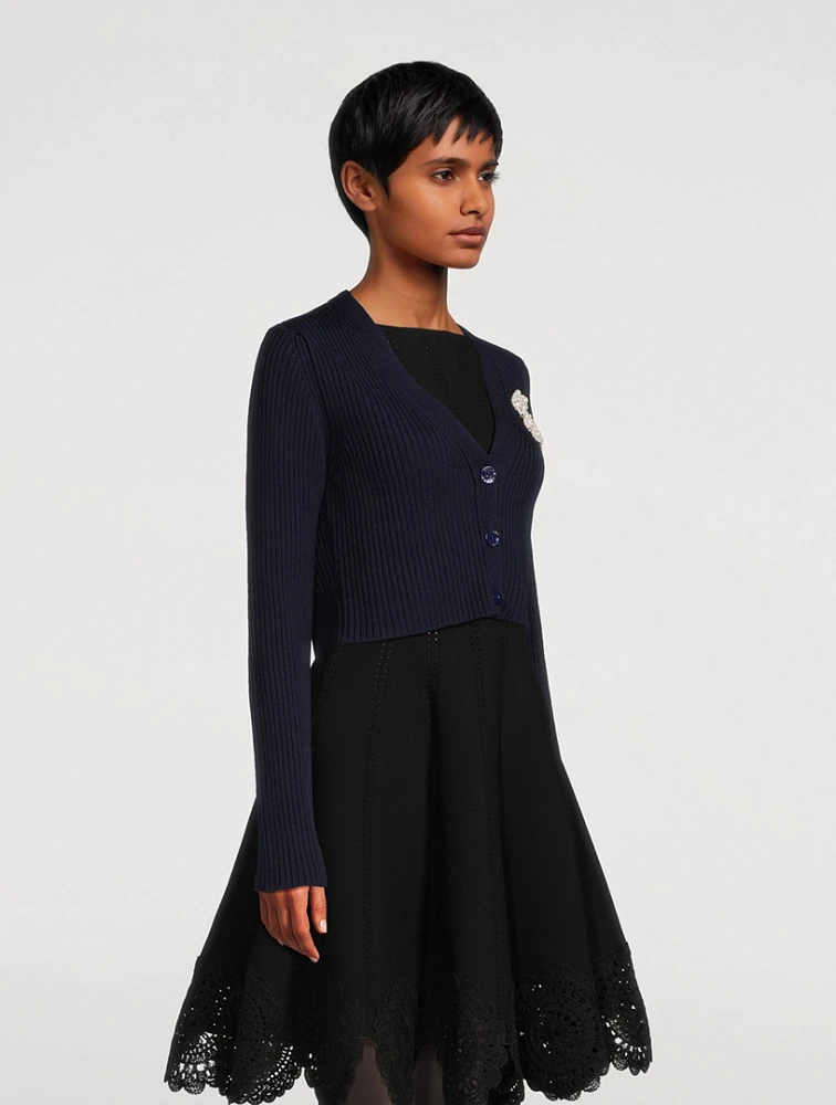 Embellished Cropped Cardigan