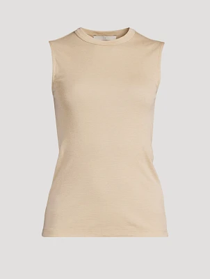 Fine Merino Sleeveless Crewneck Top