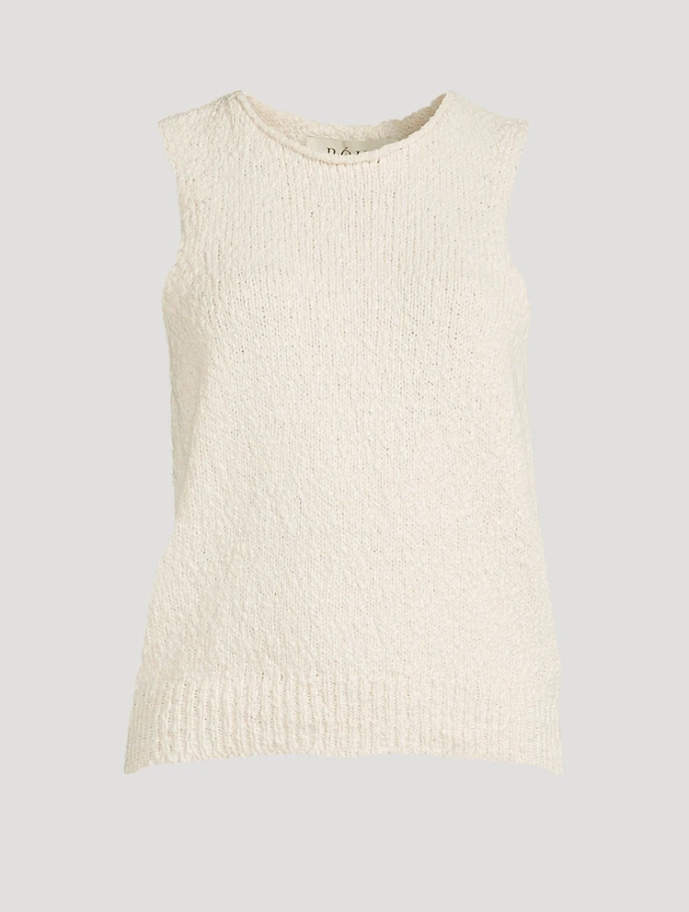 Bouclé Knitted Sleeveless Top