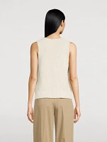 Bouclé Knitted Sleeveless Top