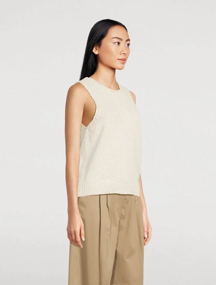 Bouclé Knitted Sleeveless Top