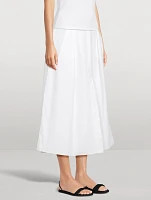 Poplin Midi Skirt