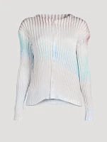 Suffused Pleats Cardigan