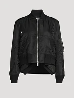 Nylon Twill Blouson Bomber Jacket