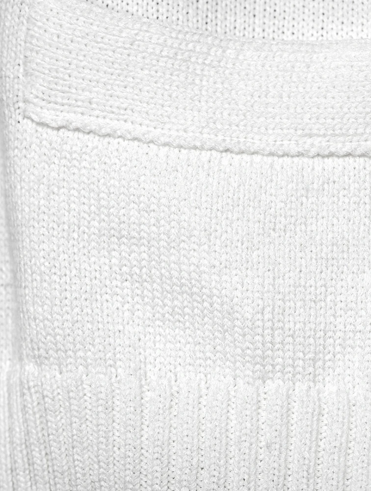 Perforated-Back Cardigan