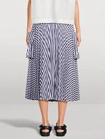 Sacai x Thomas Mason Cargo Skirt In Stripe Print