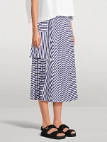 Sacai x Thomas Mason Cargo Skirt In Stripe Print