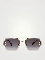 Signature C De Cartier Square Sunglasses