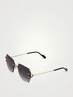 Signature C De Cartier Square Sunglasses