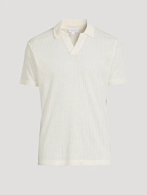 Linear Mesh Polo Shirt