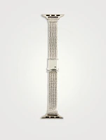 Sterling Silver Smart Watch Strap With Diamonds