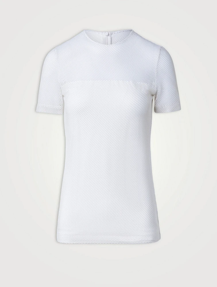Pin Dot Mesh Fitted Shirt