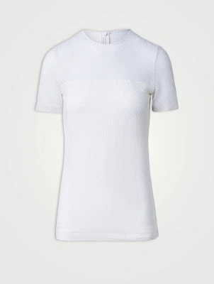 Pin Dot Mesh Fitted Shirt