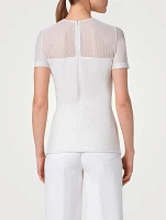 Pin Dot Mesh Fitted Shirt