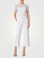 Pin Dot Mesh Fitted Shirt