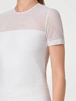Pin Dot Mesh Fitted Shirt