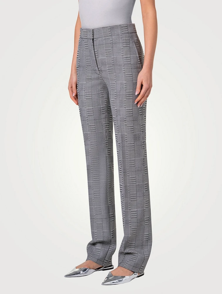 Chio Wool Straight-Leg Pants