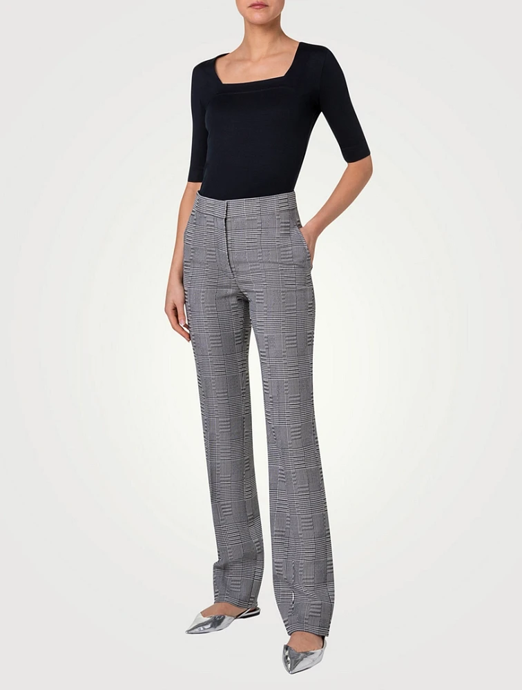 Chio Wool Straight-Leg Pants