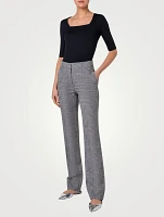 Chio Wool Straight-Leg Pants