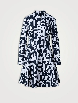 Printed Poplin Shirt Dress